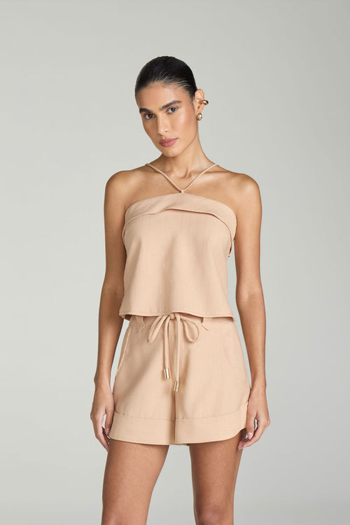 SHORT COM LUREX - NATURAL