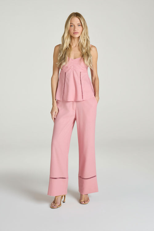 CALÇA LINHO DETALHE BAINHA - CAPRI