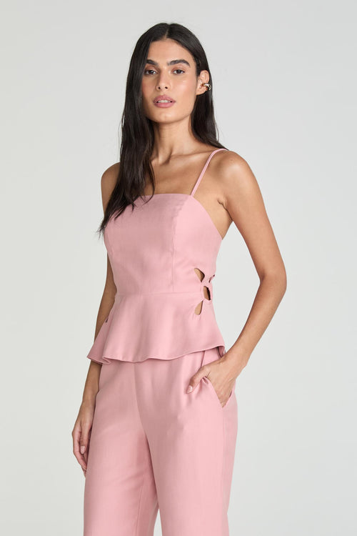 BLUSA ALÇA VAZADA FLOR - CAPRI