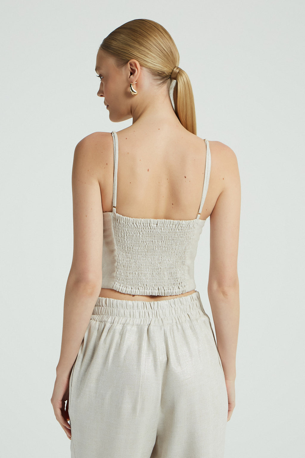 CROPPED LINHO C/ FOIL DET METAL - PRATA